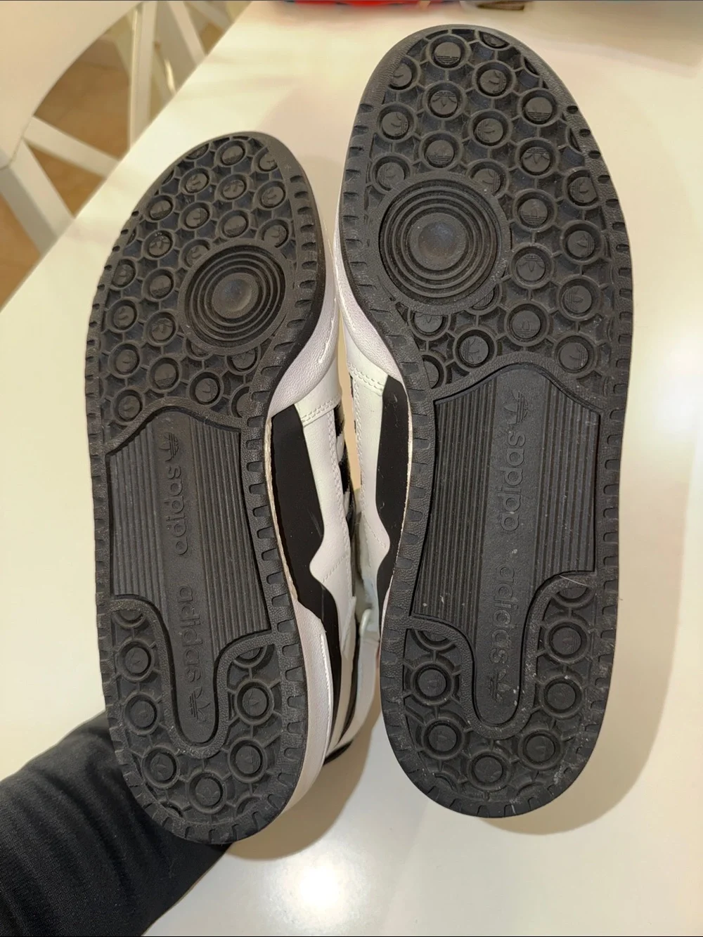 adidas White and Black Mid-Top Basketball Sneakers forum mid
